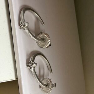 Silver Nautical Hoop Earrings